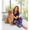 image:imageWiWi Womens Viscose from Bamboo Pajamas Set Short Sleeve Top with Pants Pjs Soft V Neck Sleepwear Lightweight Loungewear S3XDdark NavyPurple Floral