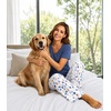 image:imageWiWi Womens Viscose from Bamboo Pajamas Set Short Sleeve Top with Pants Pjs Soft V Neck Sleepwear Lightweight Loungewear S3XDindio Blue