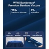 image:imageWiWi Womens Viscose from Bamboo Pajamas Set Short Sleeve Top with Pants Pjs Soft V Neck Sleepwear Lightweight Loungewear S3XDink Blue Feather