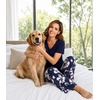 image:imageWiWi Womens Viscose from Bamboo Pajamas Set Short Sleeve Top with Pants Pjs Soft V Neck Sleepwear Lightweight Loungewear S3XDnavy Floral