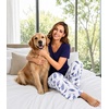 image:imageWiWi Womens Viscose from Bamboo Pajamas Set Short Sleeve Top with Pants Pjs Soft V Neck Sleepwear Lightweight Loungewear S3XDnavy Print