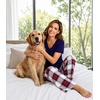 image:imageWiWi Womens Viscose from Bamboo Pajamas Set Short Sleeve Top with Pants Pjs Soft V Neck Sleepwear Lightweight Loungewear S3XDnavyRed Plaid
