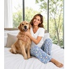 image:imageWiWi Womens Viscose from Bamboo Pajamas Set Short Sleeve Top with Pants Pjs Soft V Neck Sleepwear Lightweight Loungewear S3XDraw WhiteBlue