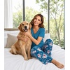 image:imageWiWi Womens Viscose from Bamboo Pajamas Set Short Sleeve Top with Pants Pjs Soft V Neck Sleepwear Lightweight Loungewear S3XDteal BluePeony