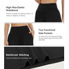 image:imageWiWi Womens Wide Leg Capri Pants Viscose from Bamboo Palazzo Lounge Bottoms with Pockets High Waist Pajama Bottom SXXLBlack