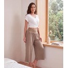 image:imageWiWi Womens Wide Leg Capri Pants Viscose from Bamboo Palazzo Lounge Bottoms with Pockets High Waist Pajama Bottom SXXLCamel