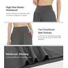 image:imageWiWi Womens Wide Leg Capri Pants Viscose from Bamboo Palazzo Lounge Bottoms with Pockets High Waist Pajama Bottom SXXLCharcoal