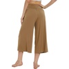 image:imageWiWi Womens Wide Leg Capri Pants Viscose from Bamboo Palazzo Lounge Bottoms with Pockets High Waist Pajama Bottom SXXLKhaki