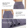 image:imageWiWi Womens Wide Leg Capri Pants Viscose from Bamboo Palazzo Lounge Bottoms with Pockets High Waist Pajama Bottom SXXLPurplish Grey
