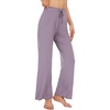image:imageWiWi Pajama Pants for Women Viscose from Bamboo Super Soft Wide Leg Cooling Sweatpants Drawstring Bottoms Sleep Pj Pant SXXLEviolet