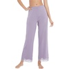 image:imageWiWi Pajamas Pants for Women Wide Leg Long Bottoms Bamboo Viscose Casual Loose Sweatpants High Waist Joggers SXXLBviolet