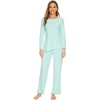 image:imageWiWi Pajamas Set for Women Super Soft Long Sleeve Pj Cooling Sleepwear Lounge Sets Loungewear Viscose from Bamboo SXXLAaqua