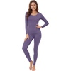 image:imageWiWi Soft Underwear for Women Thermal Long Johns Sets Super Warm Base Layer Top Pants Pajamas Set Viscose from Bamboo S3XAlavender