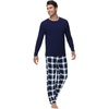A-navy+navy/Green Stripe Plaid