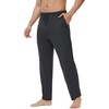 image:imageWiWi Viscose from Bamboo Mens Sleep Pant Sports Trousers with Pockets Light Bottom SXXLAcharcoal Heather
