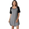 image:imageWiWi Viscose from Bamboo Nightgowns for Women Lightweight Casual Nightgown Short Sleeve Sleep Shirt Soft Summer Night SXXLBdark Heather Grey