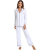 image:imageWiWi Viscose from Bamboo Womens Pajamas Set Super Soft Button Down Top and Pants Sleepwear Cooling Pjs S3XApure White