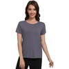image:imageWiWi Womens Bamboo Viscose Scoop Neck Short Sleeve T Shirt Casual Summer Cooling Basic Tee Tops Soft Lounge Pajamas SXXLAdark Grey