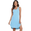 image:imageWiWi Womens Cooling Nightgowns Bamboo Viscose Sleeveless Sleep Shirts Super Soft Tank Night Dress Plus Size Sleepwear S4XApale Blue