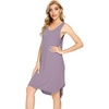 image:imageWiWi Womens Cooling Nightgowns Bamboo Viscose Sleeveless Sleep Shirts Super Soft Tank Night Dress Plus Size Sleepwear S4XAviolet