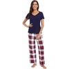 D-navy/Red Plaid