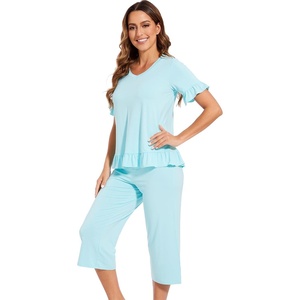 image:imageWiWi Bamboo Viscose Pajama Sets for Women Soft Sleepwear with Pants Set Stretchy 2 Pieces Pjs SXXLStyle Daqua