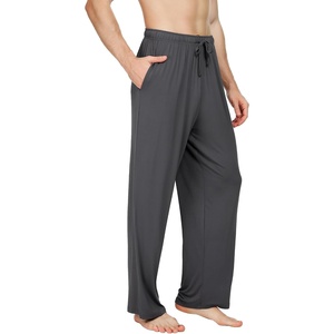 image:imageWiWi Mens Pajama Pants Soft Viscose Bamboo 1 or 2 Pack Sleep Lounge Bottoms Comfy Pj Loungewear with Pockets S4XAcharcoal