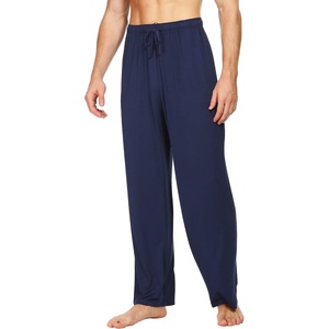 image:imageWiWi Mens Pajama Pants Soft Viscose Bamboo 1 or 2 Pack Sleep Lounge Bottoms Comfy Pj Loungewear with Pockets S4XAdark Blue