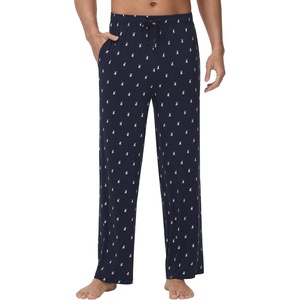 image:imageWiWi Mens Pajama Pants Soft Viscose Bamboo 1 or 2 Pack Sleep Lounge Bottoms Comfy Pj Loungewear with Pockets S4XAdeer on Navy