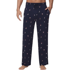 image:imageWiWi Mens Pajama Pants Soft Viscose Bamboo 1 or 2 Pack Sleep Lounge Bottoms Comfy Pj Loungewear with Pockets S4XAskiing on Navy