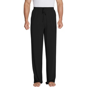 image:imageWiWi Mens Pajama Pants Soft Viscose Bamboo 1 or 2 Pack Sleep Lounge Bottoms Comfy Pj Loungewear with Pockets S4XBblack