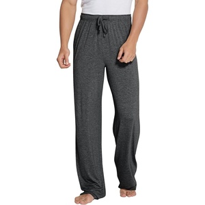 image:imageWiWi Mens Pajama Pants Soft Viscose Bamboo 1 or 2 Pack Sleep Lounge Bottoms Comfy Pj Loungewear with Pockets S4XBcharcoal Heather