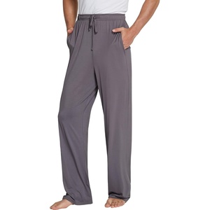 image:imageWiWi Mens Pajama Pants Soft Viscose Bamboo 1 or 2 Pack Sleep Lounge Bottoms Comfy Pj Loungewear with Pockets S4XBpurplish Grey