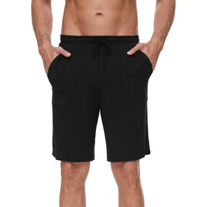 image:imageWiWi Mens Pajama Shorts Super Soft Lounge Bottoms Bamboo Viscose Cooling Sleep Bottom with Pockets S3XDblack