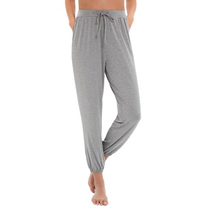 image:imageWiWi Pajama Pants for Women Lounge Super Soft Joggers Yoga Viscose from Bamboo Bottoms Cooling Pajamas Pant Sweatpants S4XAheather Grey