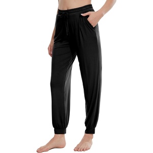 image:imageWiWi Pajama Pants for Women Lounge Super Soft Joggers Yoga Viscose from Bamboo Bottoms Cooling Pajamas Pant Sweatpants S4XBblack
