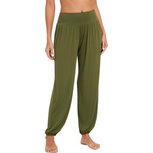 image:imageWiWi Pajama Pants for Women Lounge Super Soft Joggers Yoga Viscose from Bamboo Bottoms Cooling Pajamas Pant Sweatpants S4XDarmy Green