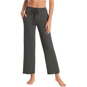 image:imageWiWi Pajama Pants for Women Viscose from Bamboo Super Soft Wide Leg Cooling Sweatpants Drawstring Bottoms Sleep Pj Pant SXXLBiron Grey