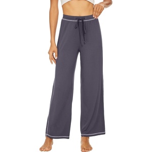 image:imageWiWi Pajamas Pants for Women Wide Leg Long Bottoms Bamboo Viscose Casual Loose Sweatpants High Waist Joggers SXXLAdark Grey