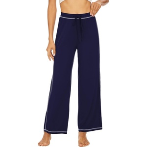 image:imageWiWi Pajamas Pants for Women Wide Leg Long Bottoms Bamboo Viscose Casual Loose Sweatpants High Waist Joggers SXXLAnavy