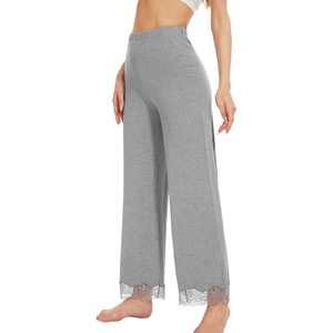 image:imageWiWi Pajamas Pants for Women Wide Leg Long Bottoms Bamboo Viscose Casual Loose Sweatpants High Waist Joggers SXXLBheather Grey