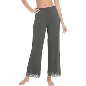 image:imageWiWi Pajamas Pants for Women Wide Leg Long Bottoms Bamboo Viscose Casual Loose Sweatpants High Waist Joggers SXXLBiron Grey