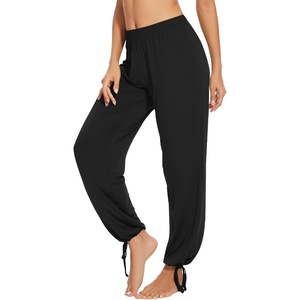 image:imageWiWi Pajamas Pants for Women Wide Leg Long Bottoms Bamboo Viscose Casual Loose Sweatpants High Waist Joggers SXXLDblack
