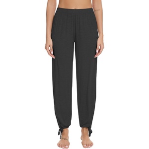 image:imageWiWi Pajamas Pants for Women Wide Leg Long Bottoms Bamboo Viscose Casual Loose Sweatpants High Waist Joggers SXXLDcharcoal Heather