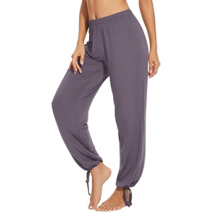 image:imageWiWi Pajamas Pants for Women Wide Leg Long Bottoms Bamboo Viscose Casual Loose Sweatpants High Waist Joggers SXXLDpurplish Grey