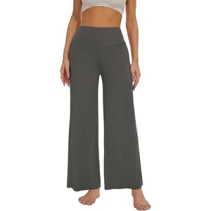 image:imageWiWi Pajamas Pants for Women Wide Leg Long Bottoms Bamboo Viscose Casual Loose Sweatpants High Waist Joggers SXXLEiron Grey