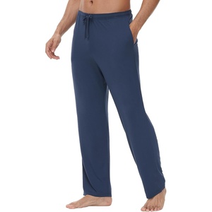 image:imageWiWi Viscose from Bamboo Mens Sleep Pant Sports Trousers with Pockets Light Bottom SXXLAdark Blue