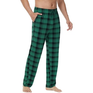image:imageWiWi Viscose from Bamboo Mens Sleep Pant Sports Trousers with Pockets Light Bottom SXXLAgreen Plaid