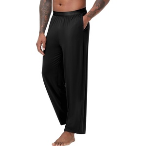 image:imageWiWi Viscose from Bamboo Mens Sleep Pant Sports Trousers with Pockets Light Bottom SXXLBblack