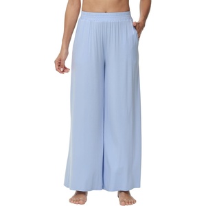 image:imageWiWi Viscose from Bamboo Women s Pajamas Pants Soft Yoga Loose Pant Comfy Pajama Bottoms SXXLAlight Blue